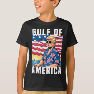 Camiseta Golfo Da América Dos Eua Trump Saudação Do Patrio