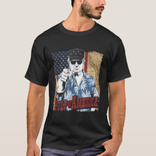Camiseta Golfo Da América Dos Eua Trump Saudação Do Patrio