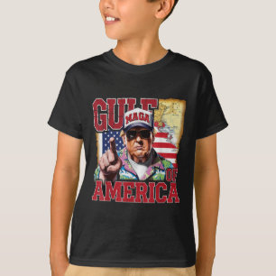 Camiseta Golfo Da América Dos Eua Trump Saudação Do Patrio