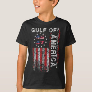 Camiseta Golfo Da América Dos Eua Trump Saudação Do Patrio