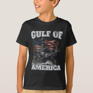 Camiseta Golfo Da América Eua Engraçada Homens Da Bandeira 
