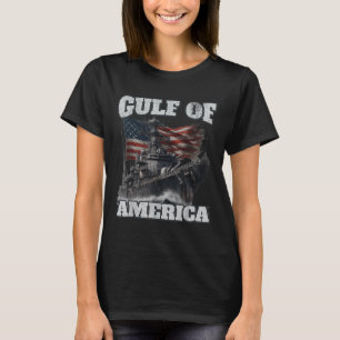 Camiseta Golfo Da América Eua Engraçada Homens Da Bandeira 