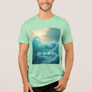 Camiseta Golfo da América oceano mar verde ondas do oceano