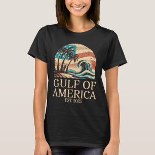 Camiseta Golfo Da América Onda Homens Vintage Crianças Mulh