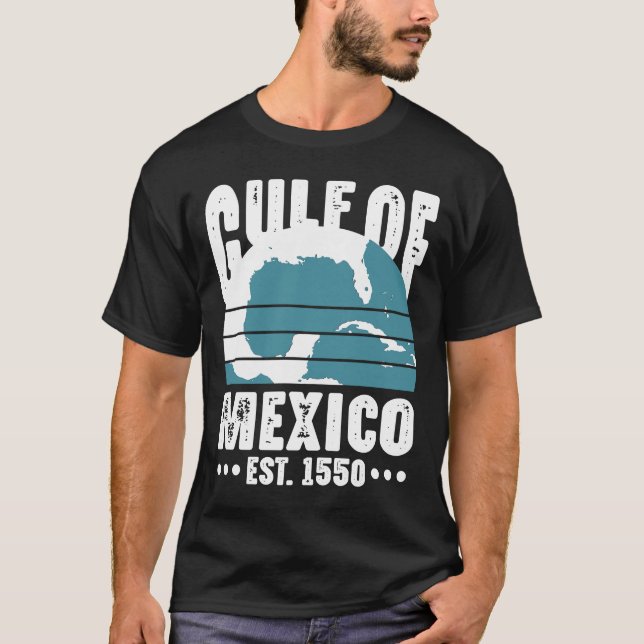 Camiseta Golfo Do México Est 1550 (Frente)