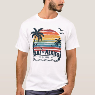 Camiseta Golfo do México no leste de 1550 Retro Vintage Bea