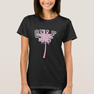 Camiseta Golfo do Sul Alabama Palm Tree Rosa
