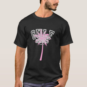 Camiseta Golfo do Sul Alabama Palm Tree Rosa