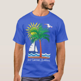 Camiseta Golfo do Sul Alabama - veleiro e diversão do sol