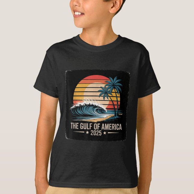 Camiseta Golfo Dos Eua Leste 2025 Bandeira Americana Golfo  (Frente)