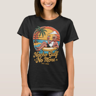 Camiseta Golfo Nacho Não Mais Férias Engraçadas Trump 2025