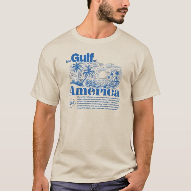 Camiseta Golfo Patriótico Moderno da América (Frente)