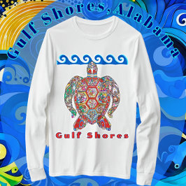Camiseta Golfo Pérsico Alabama - Tartaruga do Mar Mosaico C
