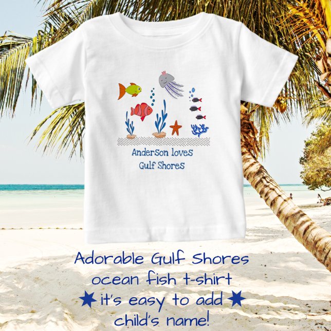 Camiseta Golfo Pérsicos, Ál Diversão Oceânica Peixes com No (Criador carregado)