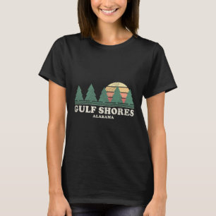 Camiseta Golfo Shores Al Vintage Throwbyck Tee Retro 70 Des