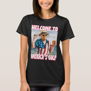 Camiseta Golfo Trump Do Funny Da América Dos Eua Golfo Do M