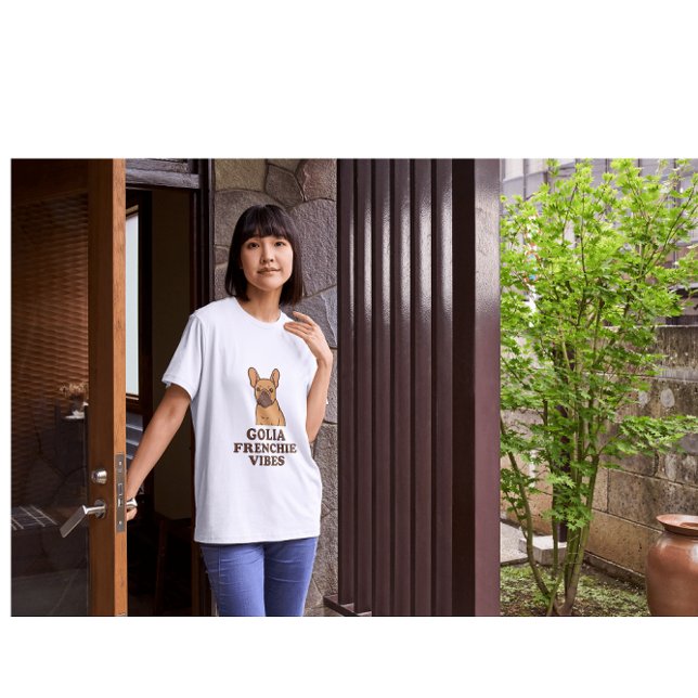 Camiseta Golia Frenchie Vibes – Trendy French Bulldog Minim (Criador carregado)