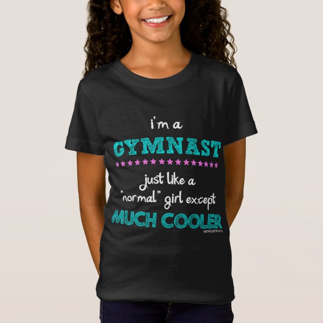 Camiseta Golly meninas - eu sou um Gymnast (Frente)