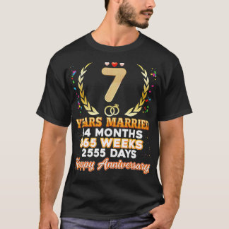 Camiseta Golpe de 7 anos de casamento feliz 7