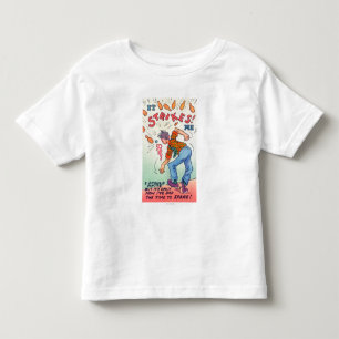 Camiseta Golpeia-me, boliche do homem dos desenhos animados