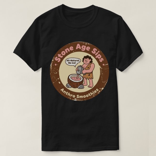 Camiseta Gols Saudáveis da Idade da Pedra Retro (Frente do Design)