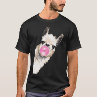 Camiseta Goma De Bolha Sneaky Llama De Azul