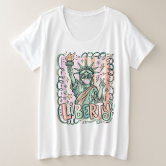 Camiseta Goma de Mascar da Estátua da Liberdade Engraçada P