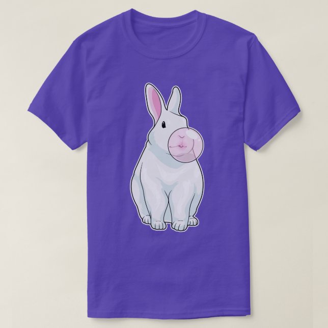 Camiseta Goma de mascar do coelho (Frente do Design)