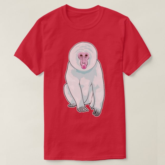 Camiseta Goma de mascar macaco (Frente do Design)