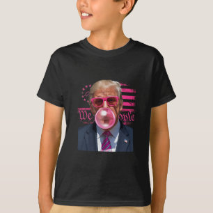 Camiseta Goma de Mascar Rosa do Donald Trump Engraçado 4 de