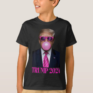 Camiseta Goma-Tromba Rosa 2024 Votação Presidente Funny Cut