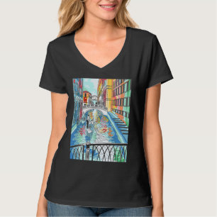 Camiseta Gondoleiro de Veneza na Gôndola Cor