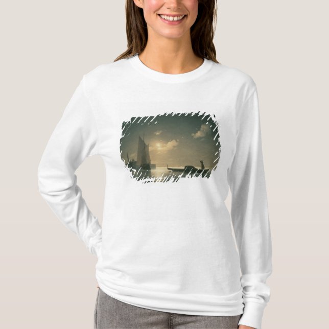 Camiseta Gondolier no mar em a noite, 1843 (Frente)