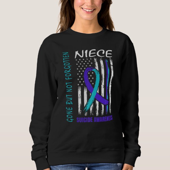 Camiseta Gone But Not Forgotten Niece Suicide Awareness Fla (Frente)