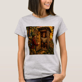 Camiseta Gone Squatchin Divertido Bigfoot Casa de Banho Aqu