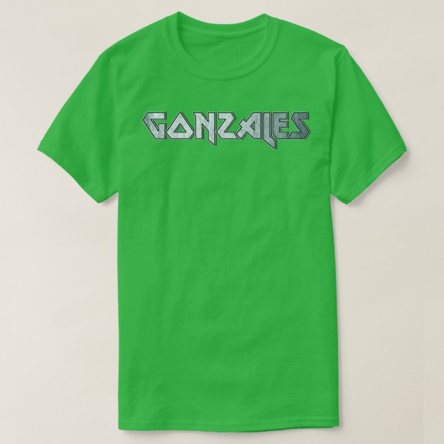 Camiseta Gonzales de metal pesado (Frente do Design)