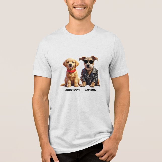 Camiseta Good Boy, Bad Boy (Dogs) (Frente)