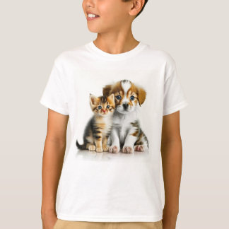 Camiseta Good Friends Puppy And Kitten