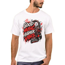Camiseta Good Music Higher Vibes | Roupa de Amante