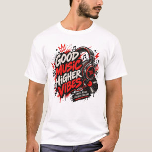 Camiseta Good Music Higher Vibes Roupa de Amante