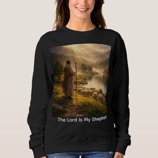 Camiseta Good Shepherd Sunset Landscape Art (Frente)