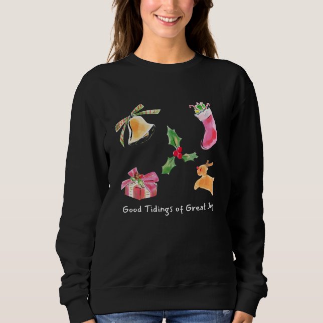 Camiseta Good Tidings of Great Joy Holiday Illustration (Frente)