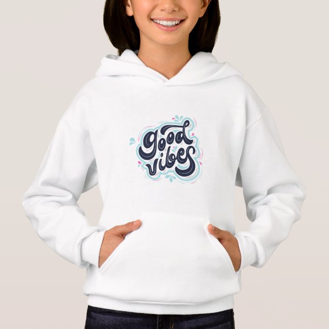 Camiseta Good Vibes Baby Girl Hoodie (Frente)