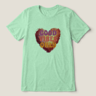 Camiseta Good Vibes Only Gráfico de Citação Posi