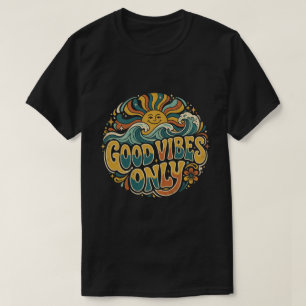 Camiseta Good Vibes Only Positiva Sol Retro