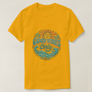 Camiseta Good Vibes Only Positiva Sol Retro