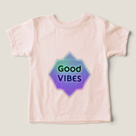 Camiseta "Good Vibes" Text on Gradient Star Shape