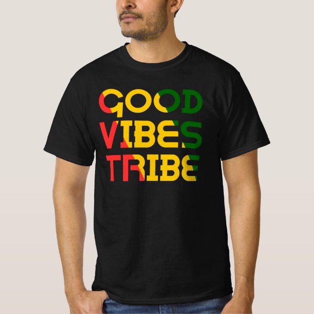 Camiseta Good Vibes Tribe Irie Rasta Reggae Good Vibes Apen (Frente)