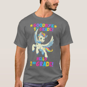 Camiseta Goodbye 1rua Grade Hello segundo Grade Unicorn De