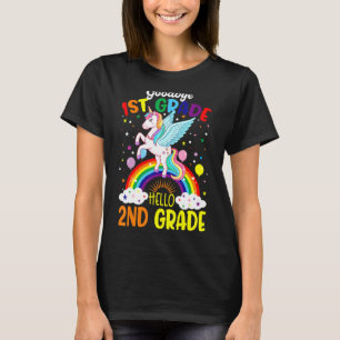 Camiseta Goodbye 1rua Grade Hello segundo Grau Unicorn Girl